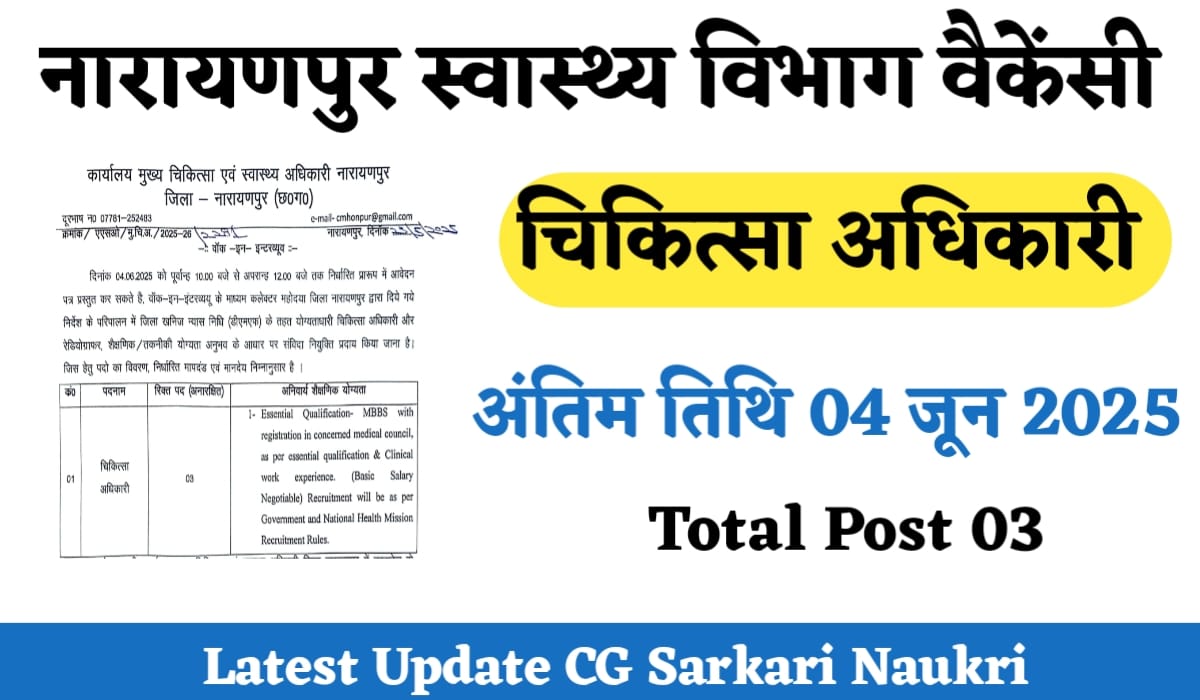 Narayanpur Vacancy