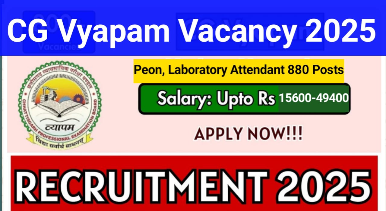 CG Vyapam Vacancy